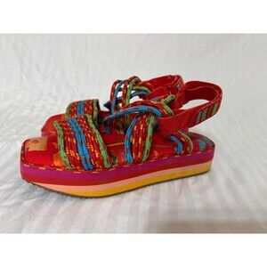 Farm Rio Tropical Platform Sandals Size 9 EU 40 Rope Shoe Brazil Boho h